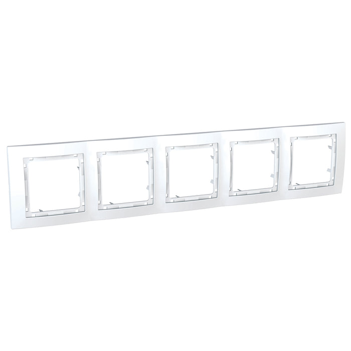 MGU4.010.18 Unica Colors - cover frame - 5 gangs, horizontal - white