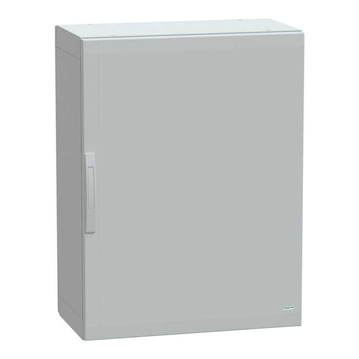 NSYPLA1074G Floor standing polyester enclosure, Thalassa PLA, plain door, completely sealed, 1000x750x420mm, IP65, IK10