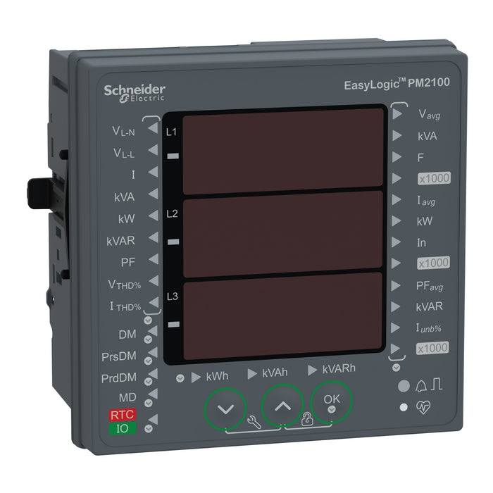 METSEPM2110 EasyLogic PM2110, Power & Energy meter, Total Harmonic, LED display, Pulse, class 1