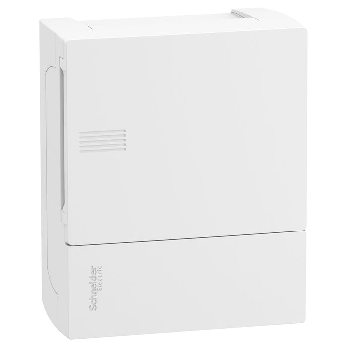 MIP12106 Enclosure, Resi9 MP, surface mounting, 1 row of 6 modules, IP40, white door, 1 earth + 1 neutral terminal blocks