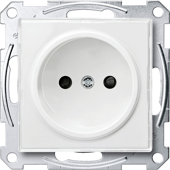 MTN2000-3500 Socket-outlet, Merten System M, mechanism with fixing frame ,glossy, anthracite