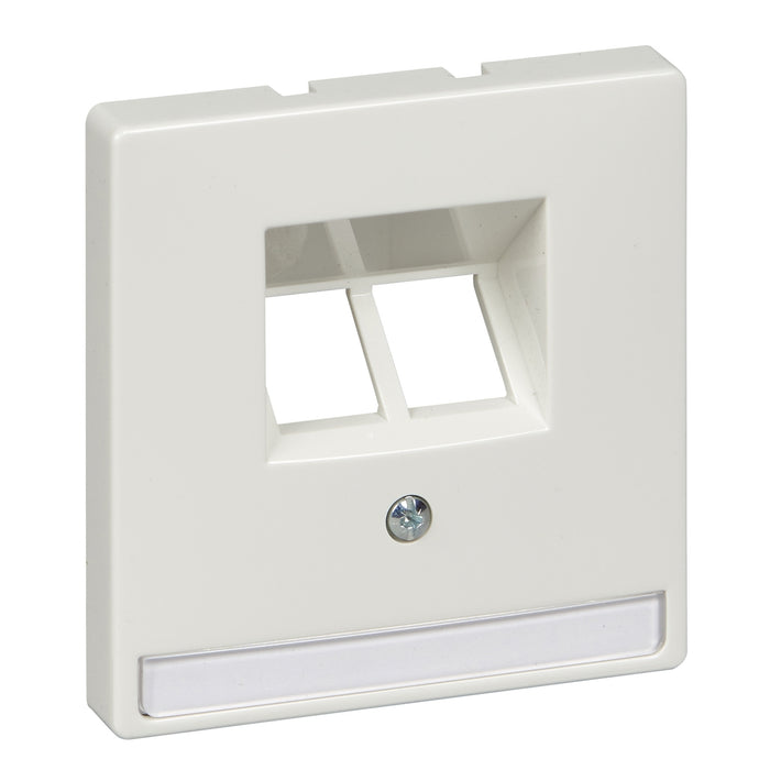 MTN292619 Central plate for RJ45 insert, 2-gang, polar white, Artec/Trancent/Antique