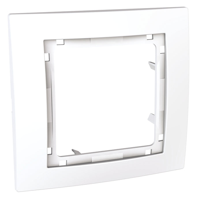 MGU4.002.18 Unica Colors - cover frame - 1 gang - white/white